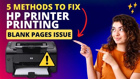 hp printer printing white pages